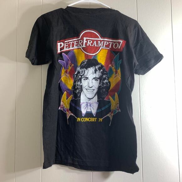 1979 PETER FRAMPTON In Concert double sided single stitch graphic tee shirt M - Picture 7 of 8